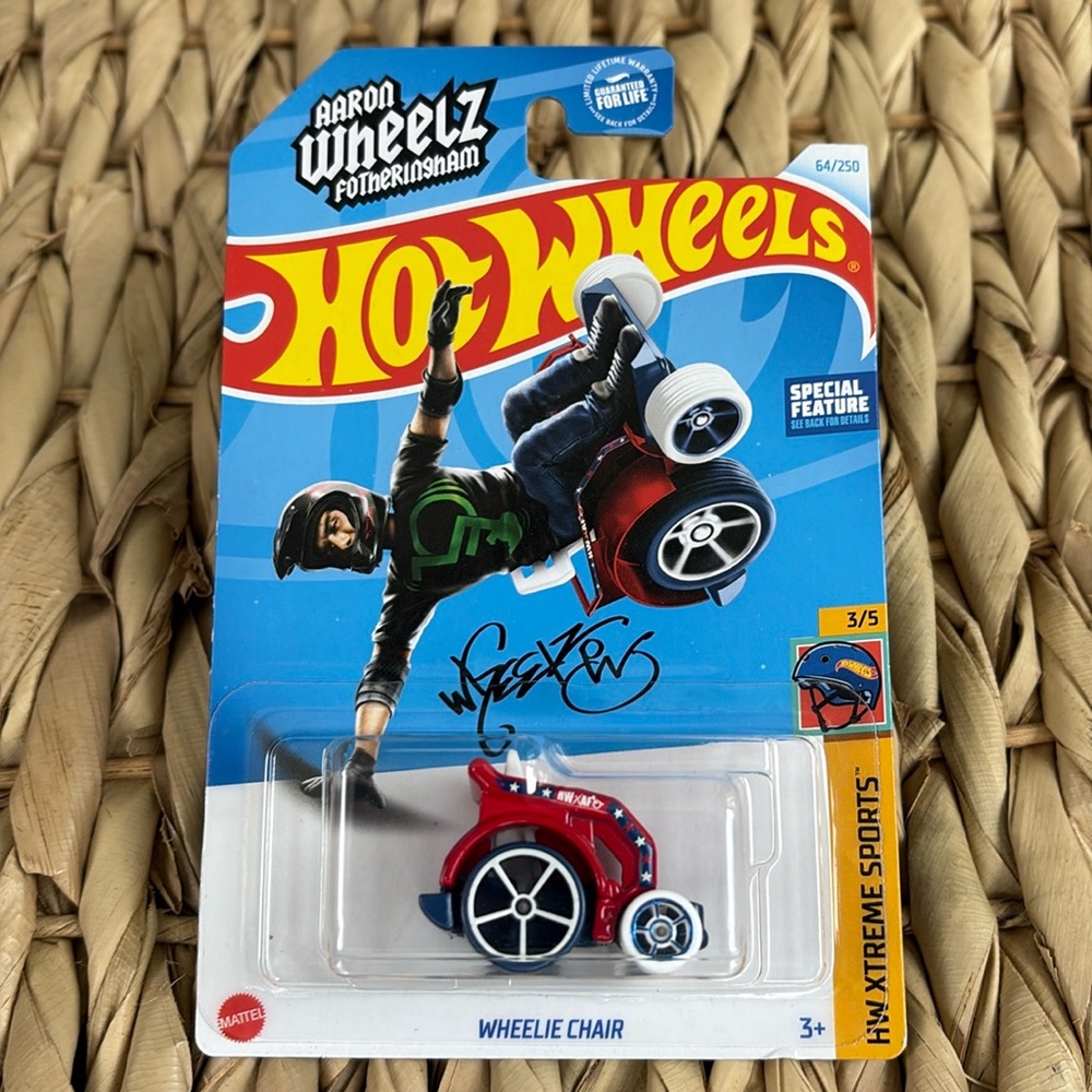 Hot Wheels Red Wheel Chair Vehicle Car 2024 New WheelChair Hotwheels Toy